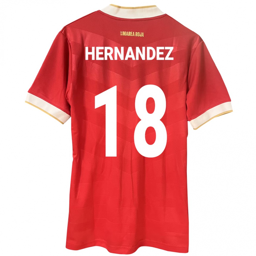 Kids Football Panama Erika Hernández #18 Red Home Jersey 24-26 T-Shirt Za