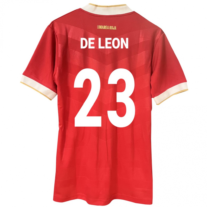 Kids Football Panama Yerenis De León #23 Red Home Jersey 24-26 T-Shirt Za