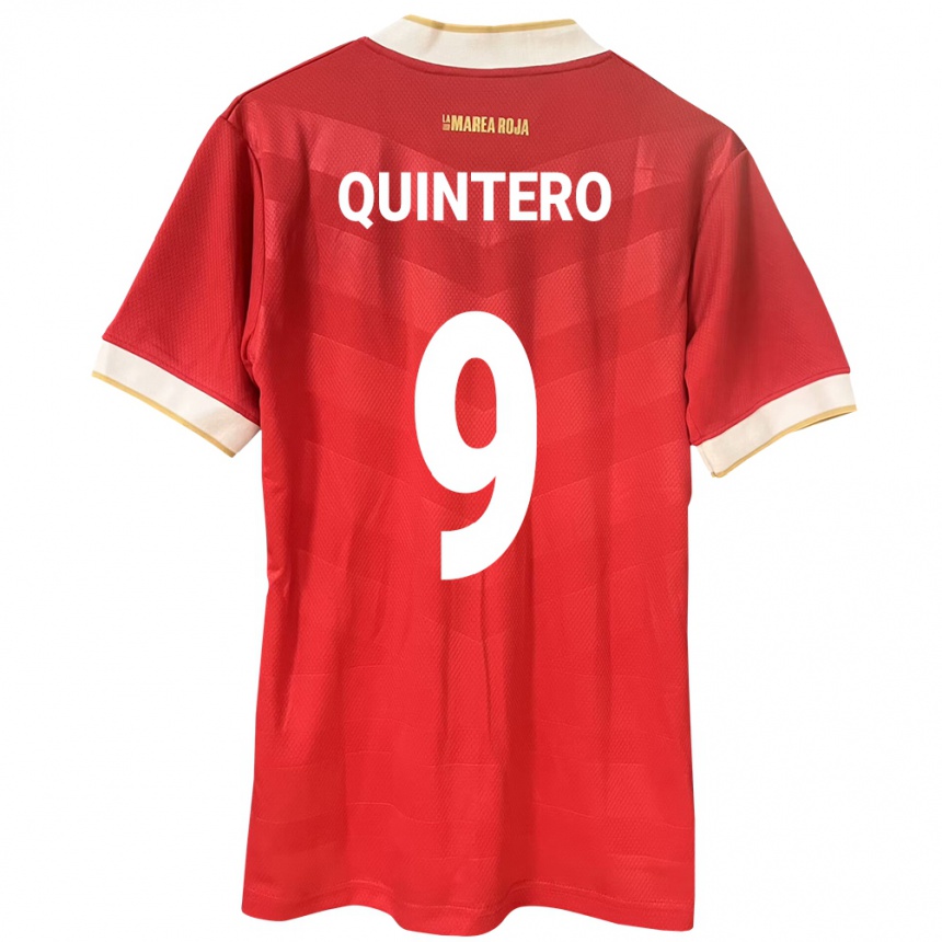 Kids Football Panama Ana Quintero #9 Red Home Jersey 24-26 T-Shirt Za