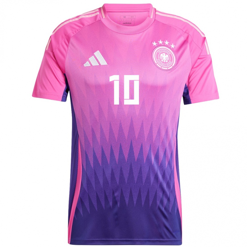 Kids Football Germany Felix Nmecha #10 Pink Purple Away Jersey 24-26 T-Shirt Za