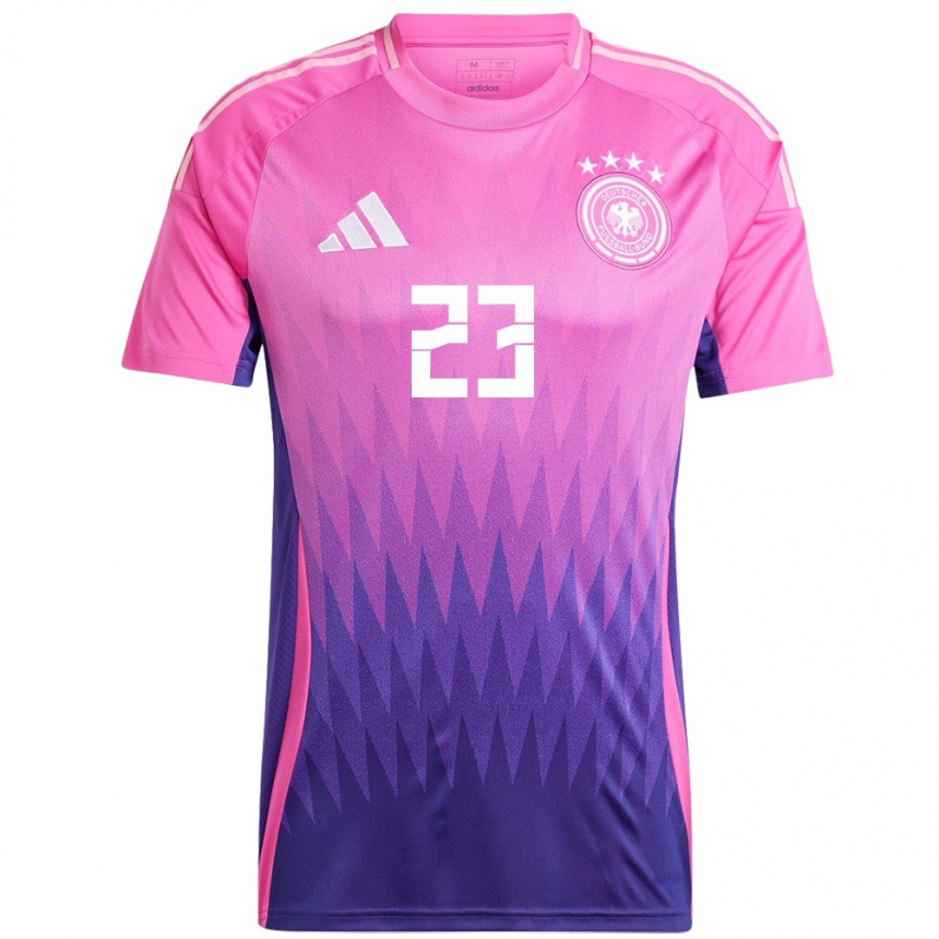 Kids Football Germany Sara Doorsoun #23 Pink Purple Away Jersey 24-26 T-Shirt Za