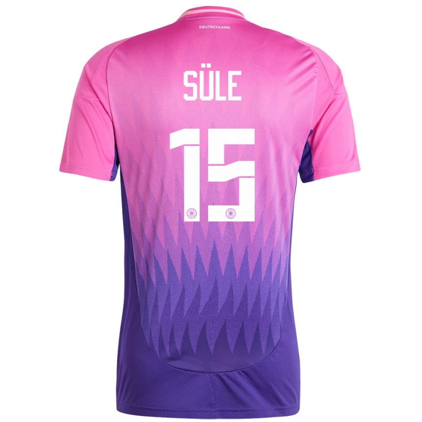 Kids Football Germany Niklas Sule #15 Pink Purple Away Jersey 24-26 T-Shirt Za