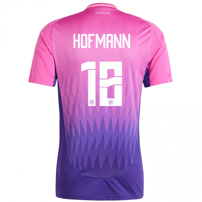 Kids Football Germany Jonas Hofmann #18 Pink Purple Away Jersey 24-26 T-Shirt Za