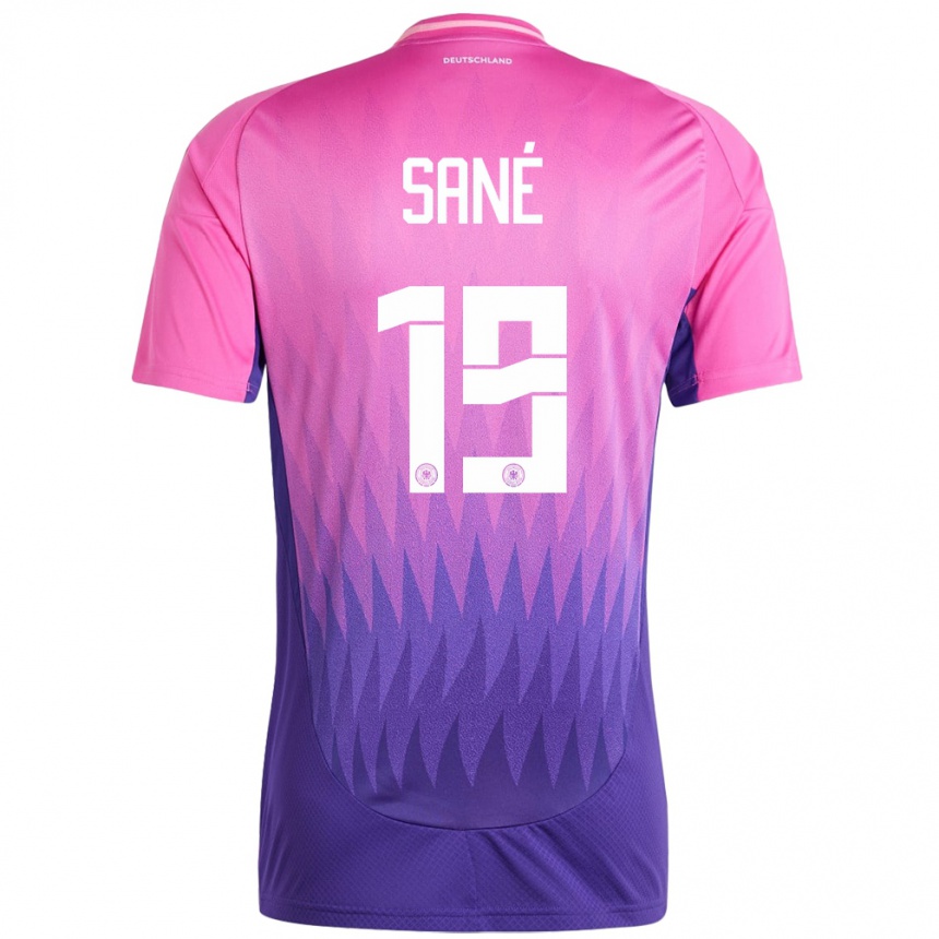 Kids Football Germany Leroy Sane #19 Pink Purple Away Jersey 24-26 T-Shirt Za