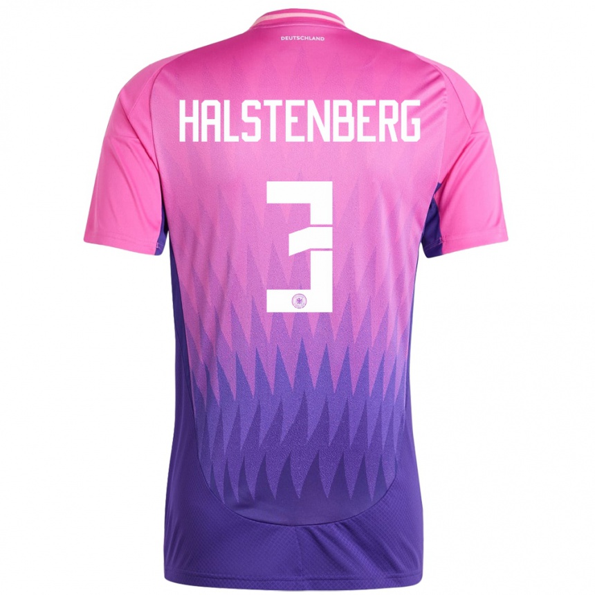 Kids Football Germany Marcel Halstenberg #3 Pink Purple Away Jersey 24-26 T-Shirt Za