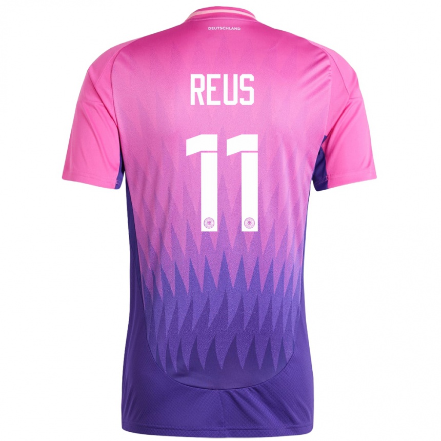 Kids Football Germany Marco Reus #11 Pink Purple Away Jersey 24-26 T-Shirt Za