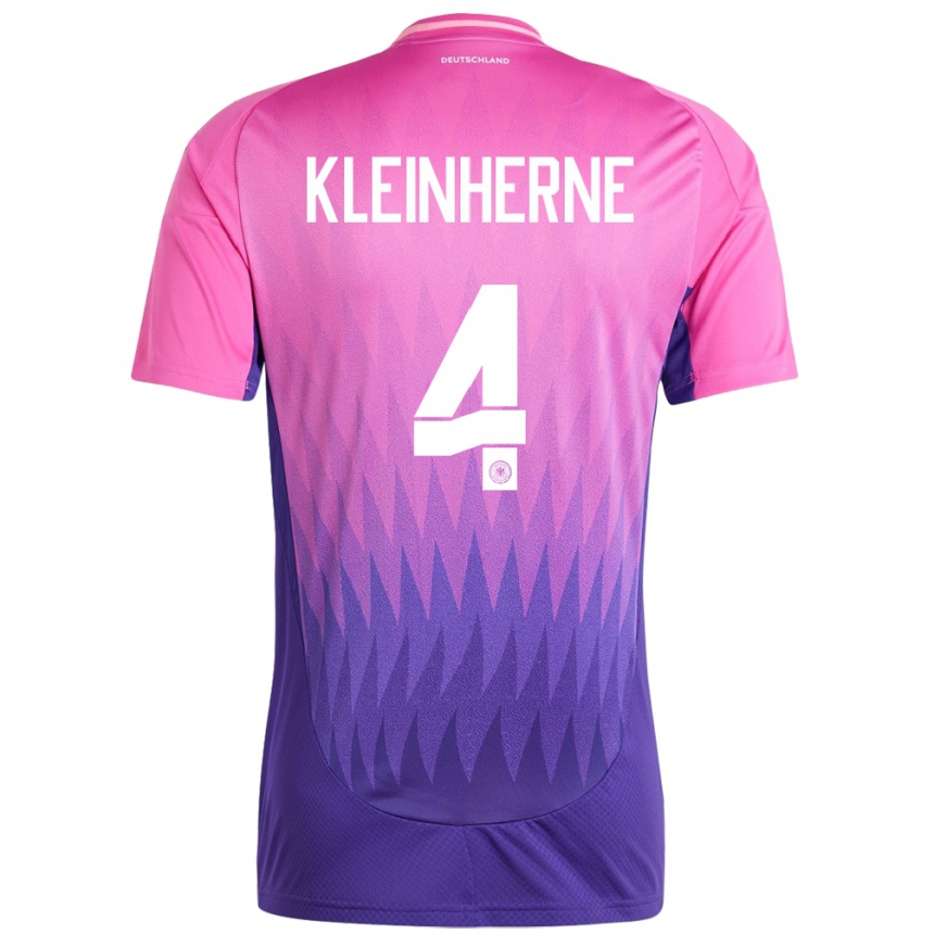 Kids Football Germany Sophia Kleinherne #4 Pink Purple Away Jersey 24-26 T-Shirt Za