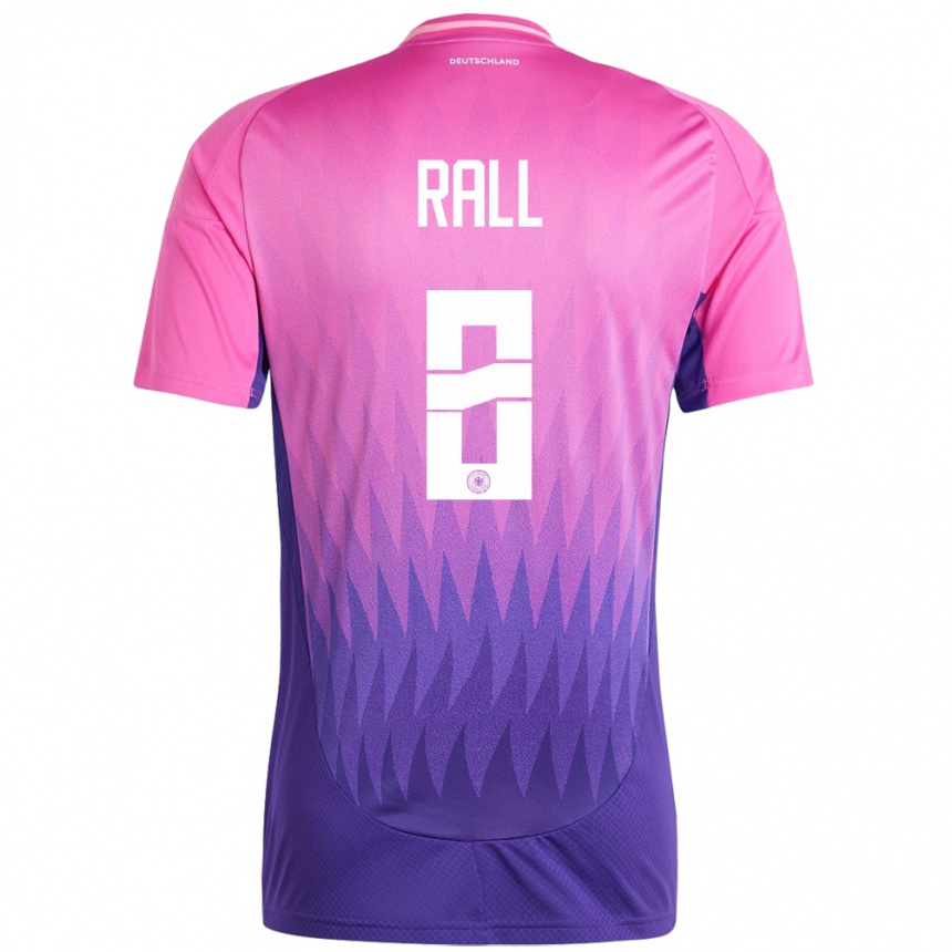 Kids Football Germany Maximiliane Rall #8 Pink Purple Away Jersey 24-26 T-Shirt Za