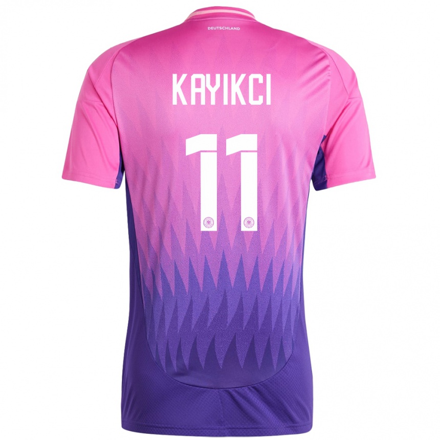 Kids Football Germany Hasret Kayikci #11 Pink Purple Away Jersey 24-26 T-Shirt Za