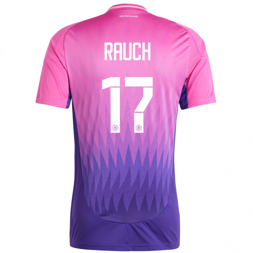 Kids Football Germany Felicitas Rauch #17 Pink Purple Away Jersey 24-26 T-Shirt Za