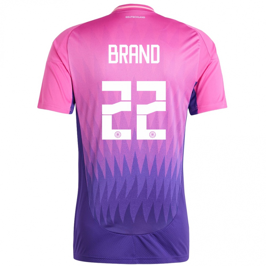 Kids Football Germany Jule Brand #22 Pink Purple Away Jersey 24-26 T-Shirt Za