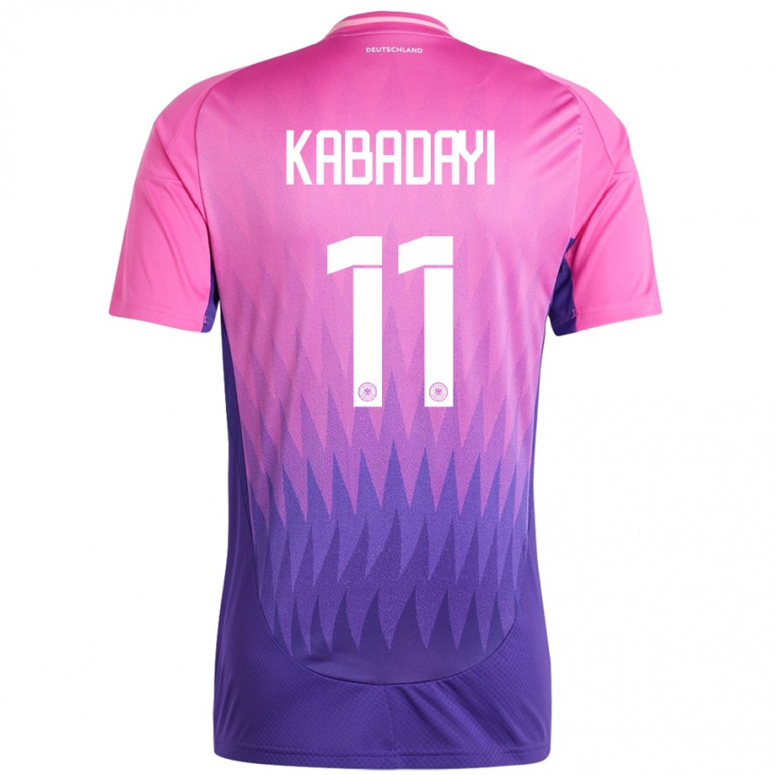 Kids Football Germany Yusuf Kabadayi #11 Pink Purple Away Jersey 24-26 T-Shirt Za