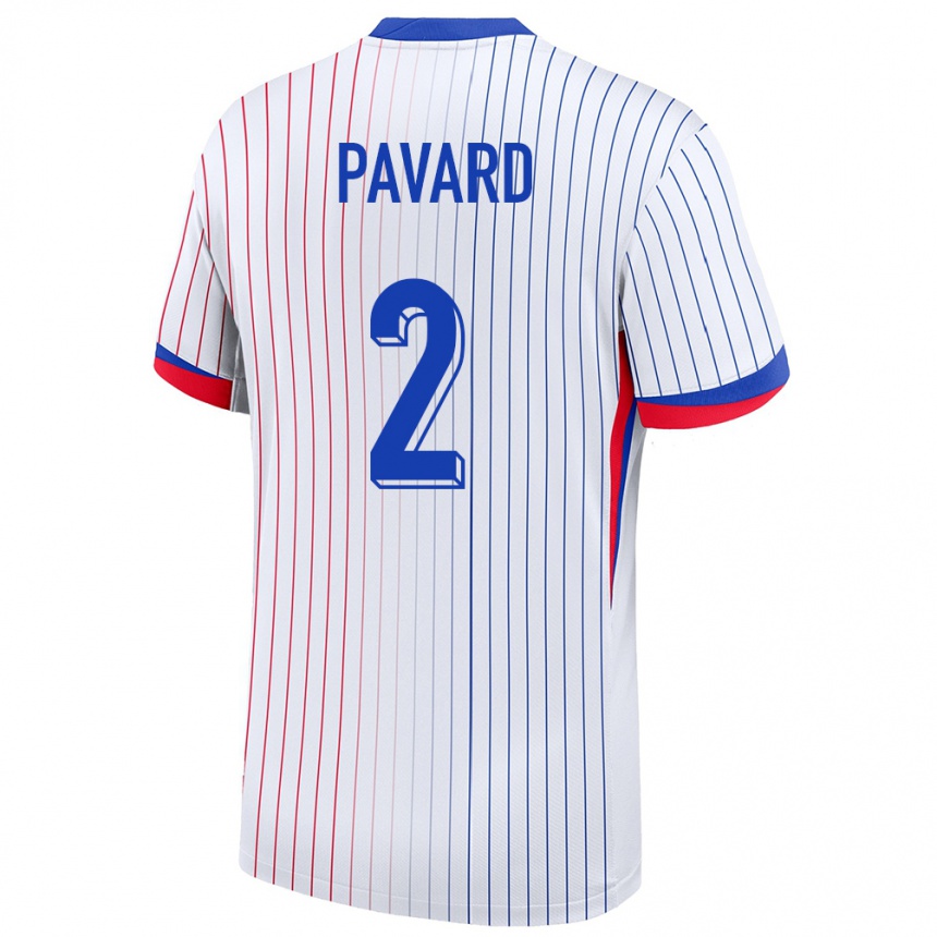 Kids Football France Benjamin Pavard #2 White Away Jersey 24-26 T-Shirt Za