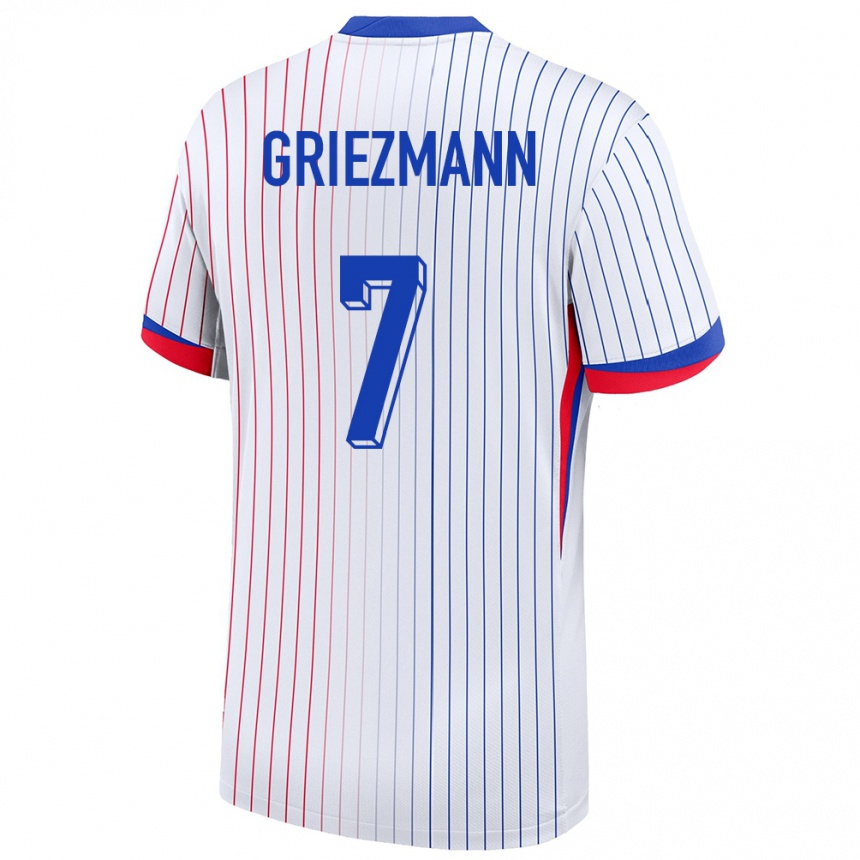 Kids Football France Antoine Griezmann #7 White Away Jersey 24-26 T-Shirt Za