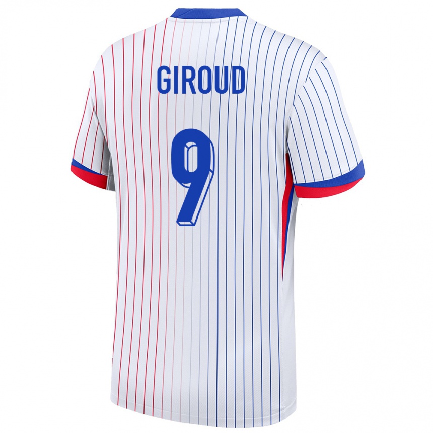 Kids Football France Olivier Giroud #9 White Away Jersey 24-26 T-Shirt Za