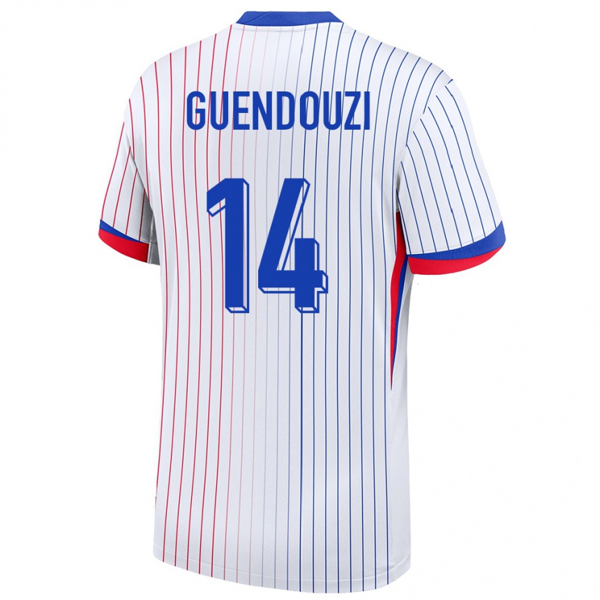 Kids Football France Matteo Guendouzi #14 White Away Jersey 24-26 T-Shirt Za