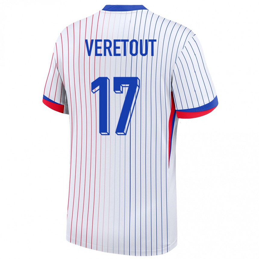 Kids Football France Jordan Veretout #17 White Away Jersey 24-26 T-Shirt Za