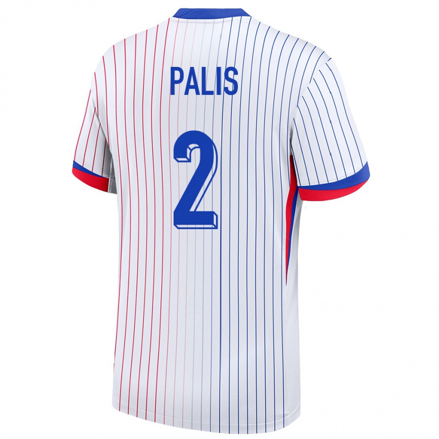 Kids Football France Ella Palis #2 White Away Jersey 24-26 T-Shirt Za