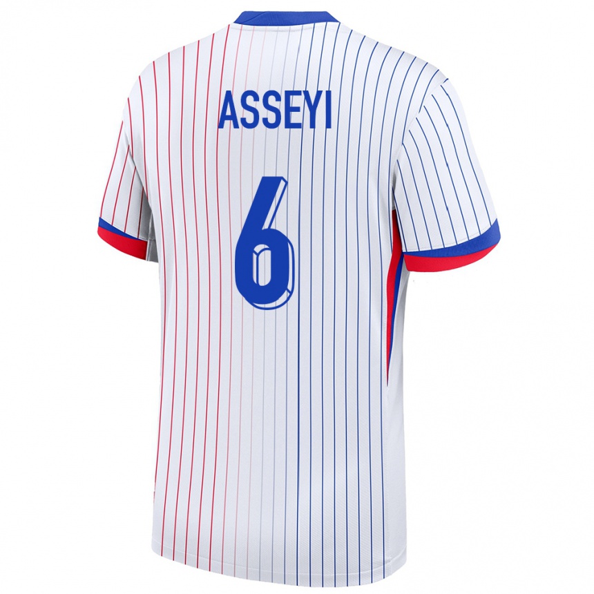 Kids Football France Viviane Asseyi #6 White Away Jersey 24-26 T-Shirt Za