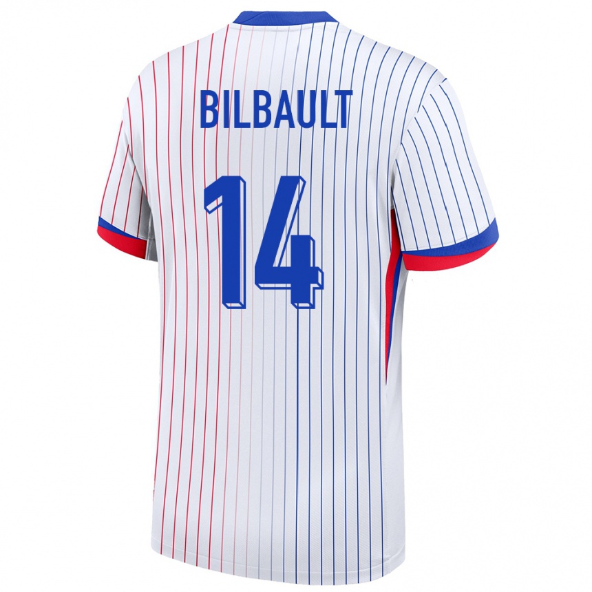 Kids Football France Charlotte Bilbault #14 White Away Jersey 24-26 T-Shirt Za