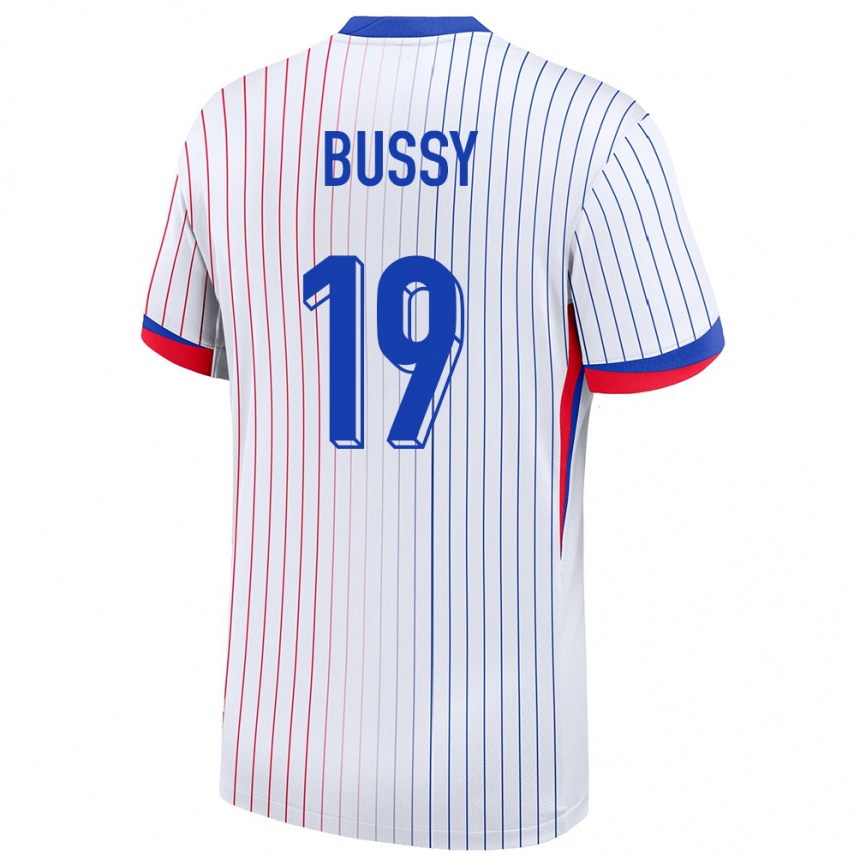 Kids Football France Kessya Bussy #19 White Away Jersey 24-26 T-Shirt Za