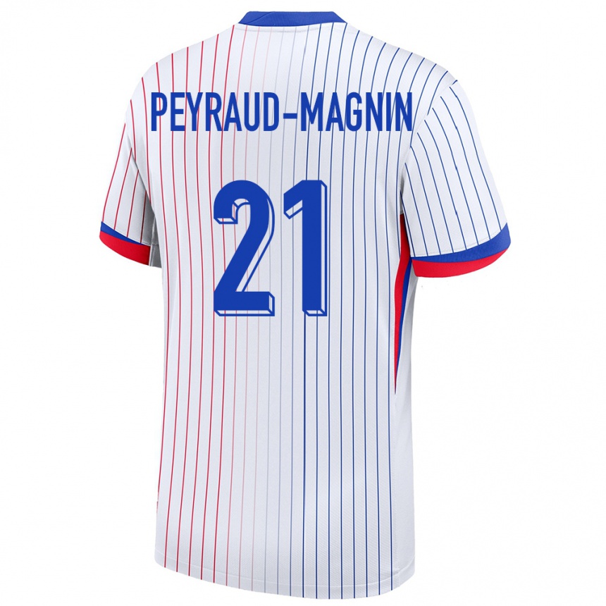 Kids Football France Pauline Peyraud Magnin #21 White Away Jersey 24-26 T-Shirt Za