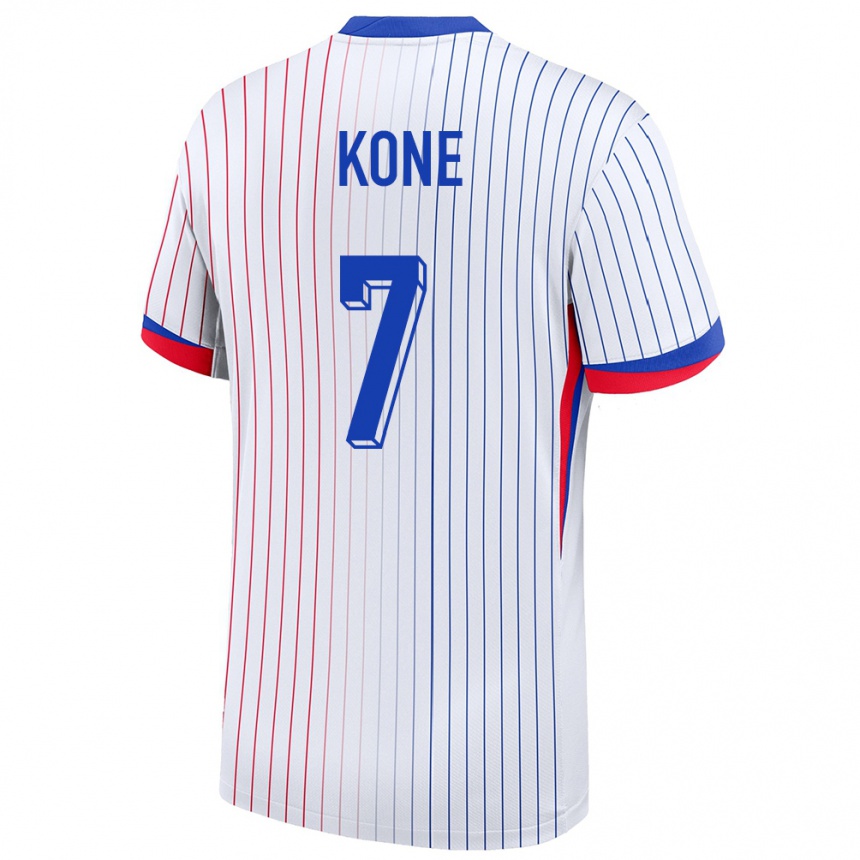 Kids Football France Kouadio Kone #7 White Away Jersey 24-26 T-Shirt Za