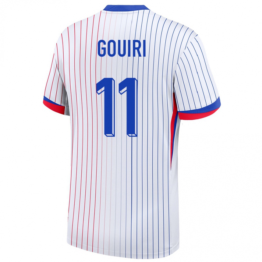 Kids Football France Amine Gouiri #11 White Away Jersey 24-26 T-Shirt Za