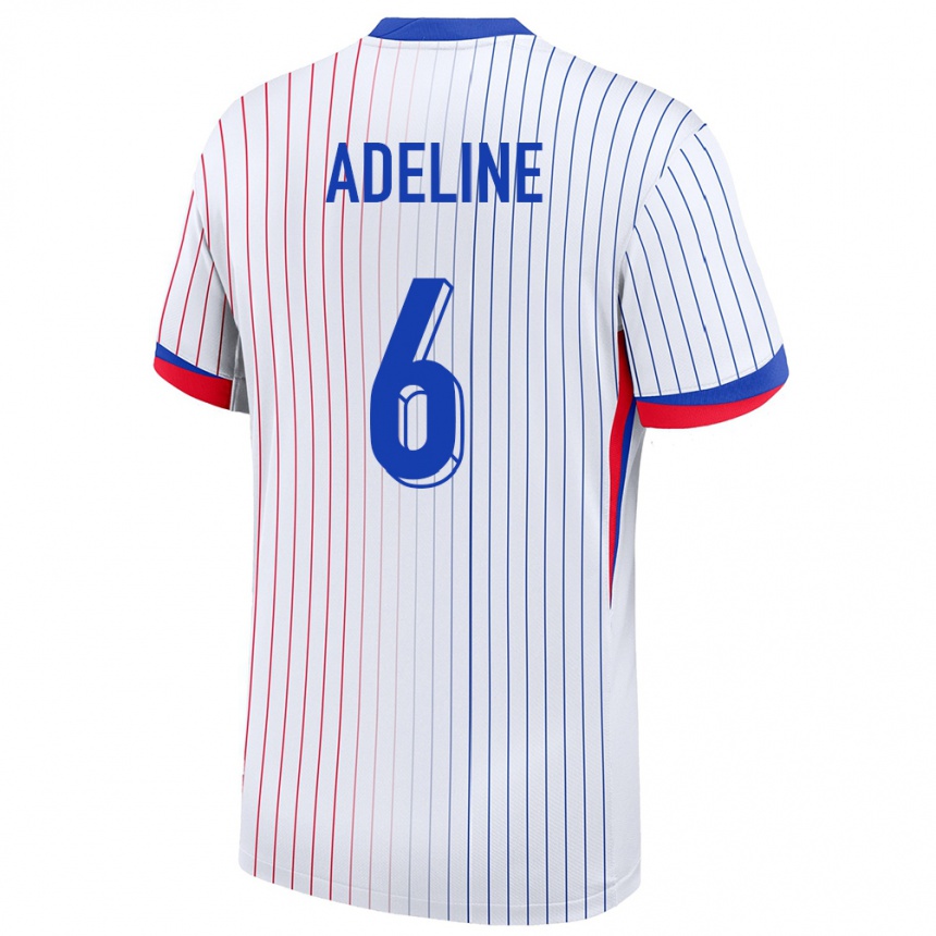 Kids Football France Martin Adeline #6 White Away Jersey 24-26 T-Shirt Za