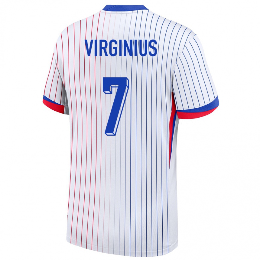 Kids Football France Alan Virginius #7 White Away Jersey 24-26 T-Shirt Za