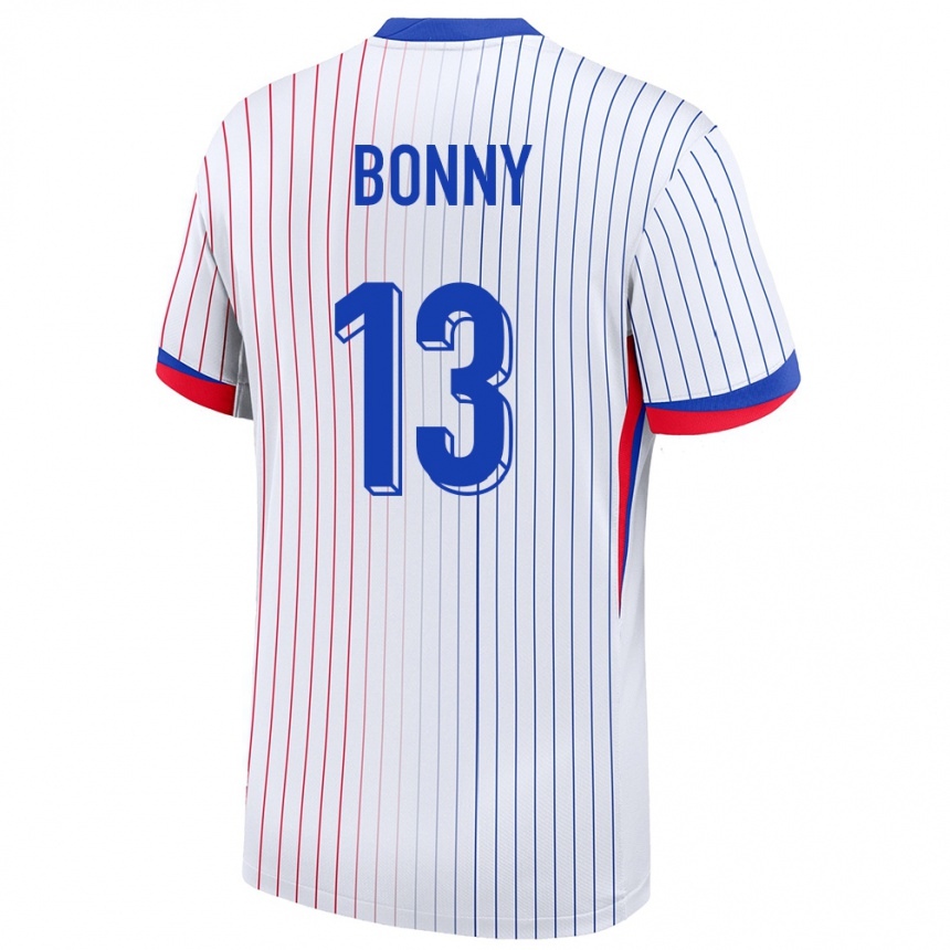 Kids Football France Ange Yoan Bonny #13 White Away Jersey 24-26 T-Shirt Za