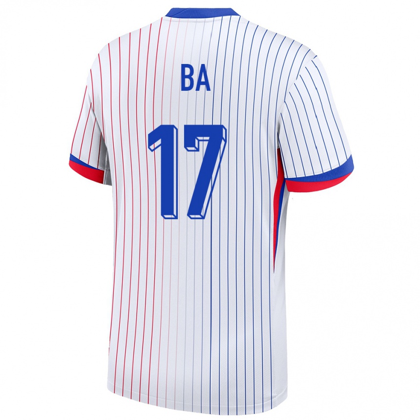 Kids Football France Abdoullah Ba #17 White Away Jersey 24-26 T-Shirt Za