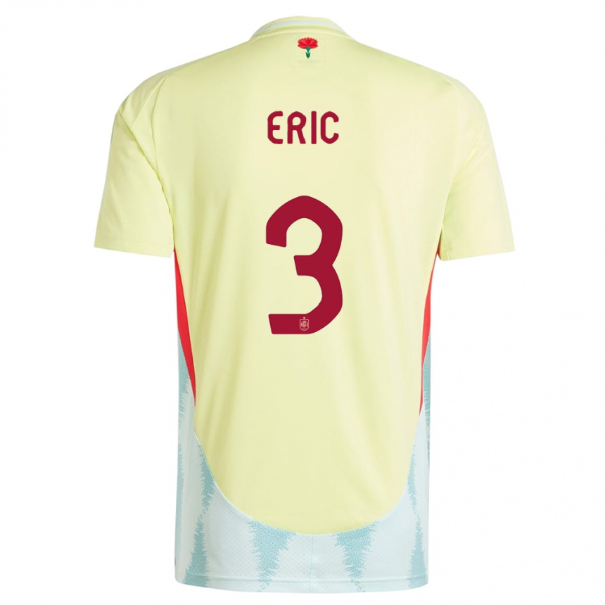 Kids Football Spain Eric Garcia #3 Yellow Away Jersey 24-26 T-Shirt Za