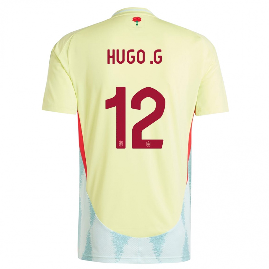 Kids Football Spain Hugo Guillamon #12 Yellow Away Jersey 24-26 T-Shirt Za