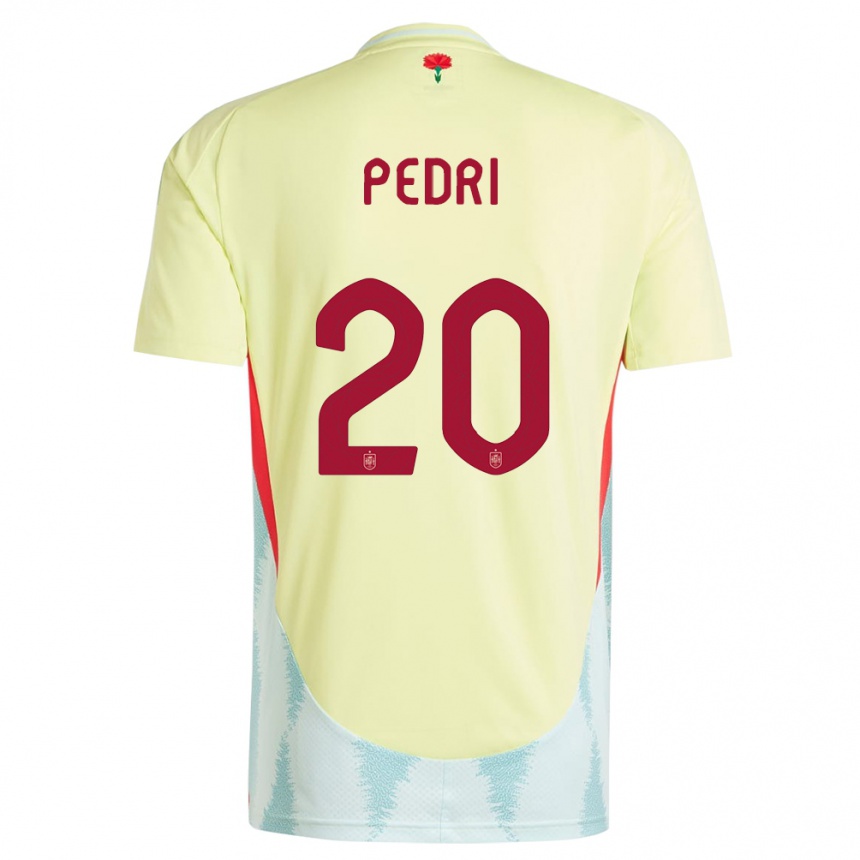 Kids Football Spain Pedri #20 Yellow Away Jersey 24-26 T-Shirt Za