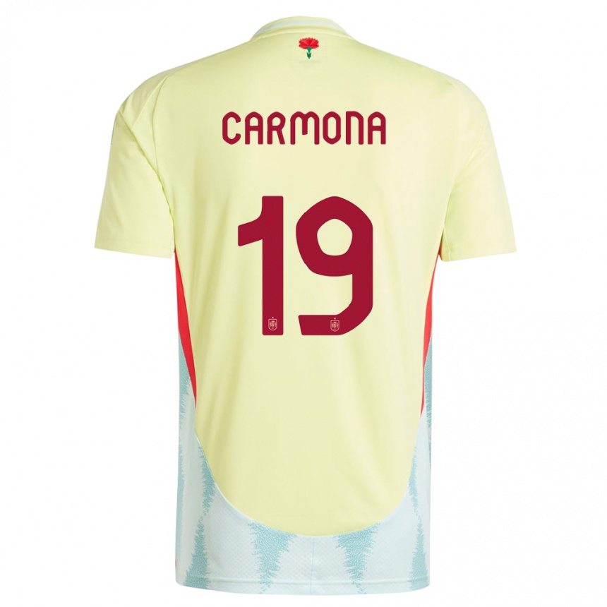 Kids Football Spain Olga Carmona #19 Yellow Away Jersey 24-26 T-Shirt Za