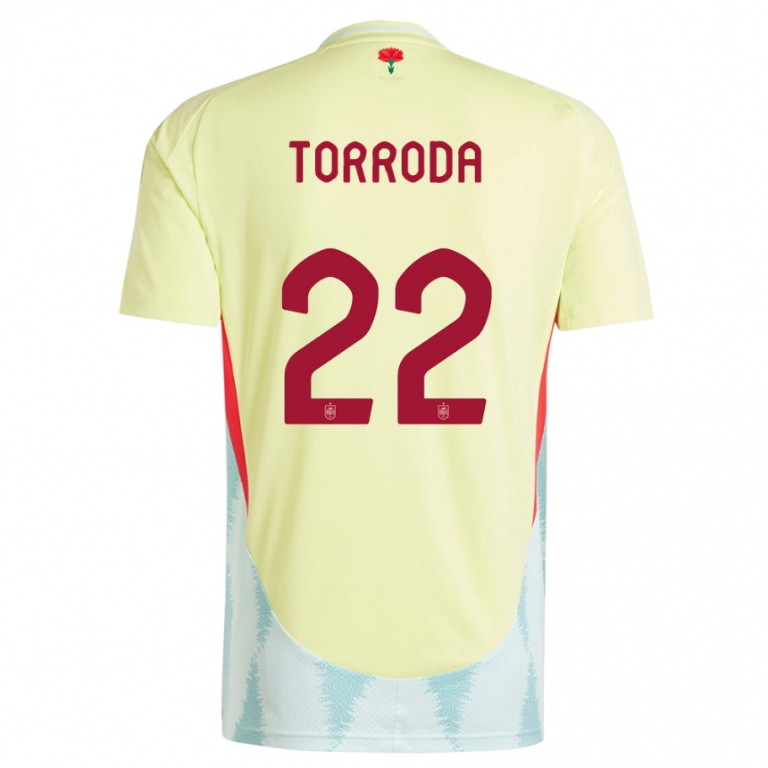 Kids Football Spain Anna Torroda #22 Yellow Away Jersey 24-26 T-Shirt Za