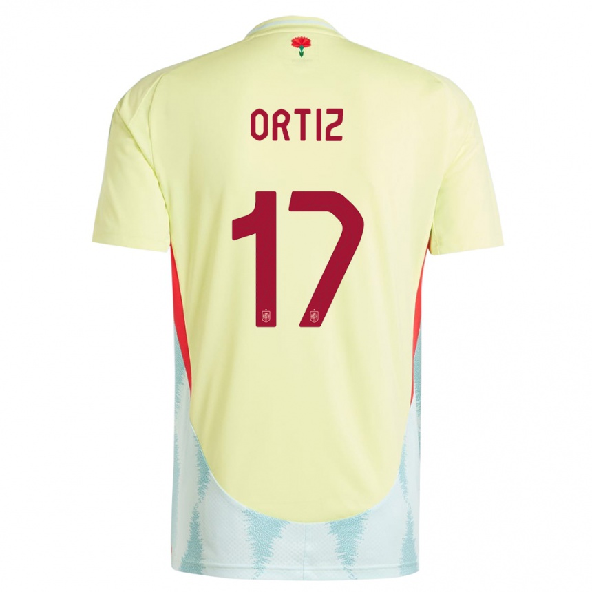 Kids Football Spain Angel Ortiz #17 Yellow Away Jersey 24-26 T-Shirt Za