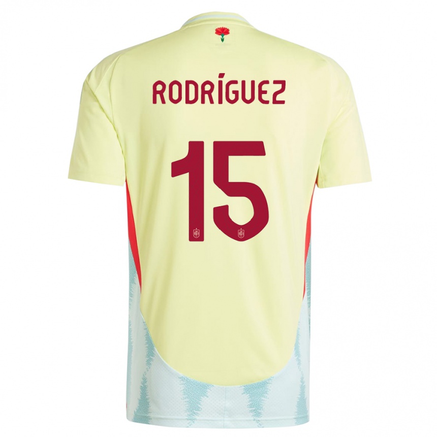 Kids Football Spain Dani Rodriguez #15 Yellow Away Jersey 24-26 T-Shirt Za