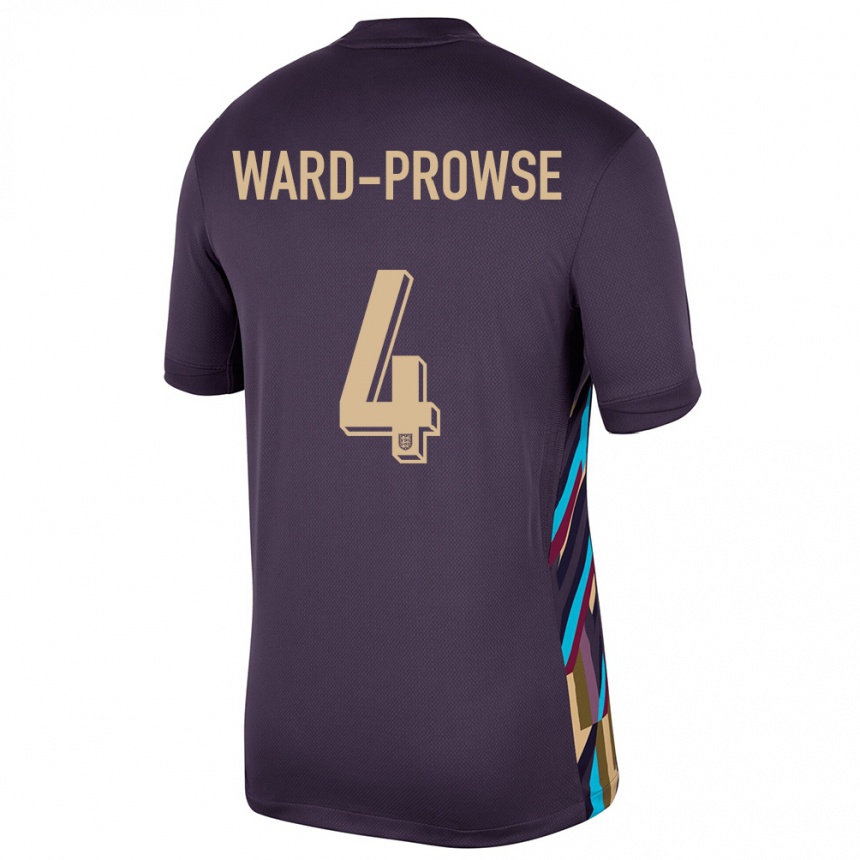 Kids Football England James Ward-Prowse #4 Dark Raisin Away Jersey 24-26 T-Shirt Za