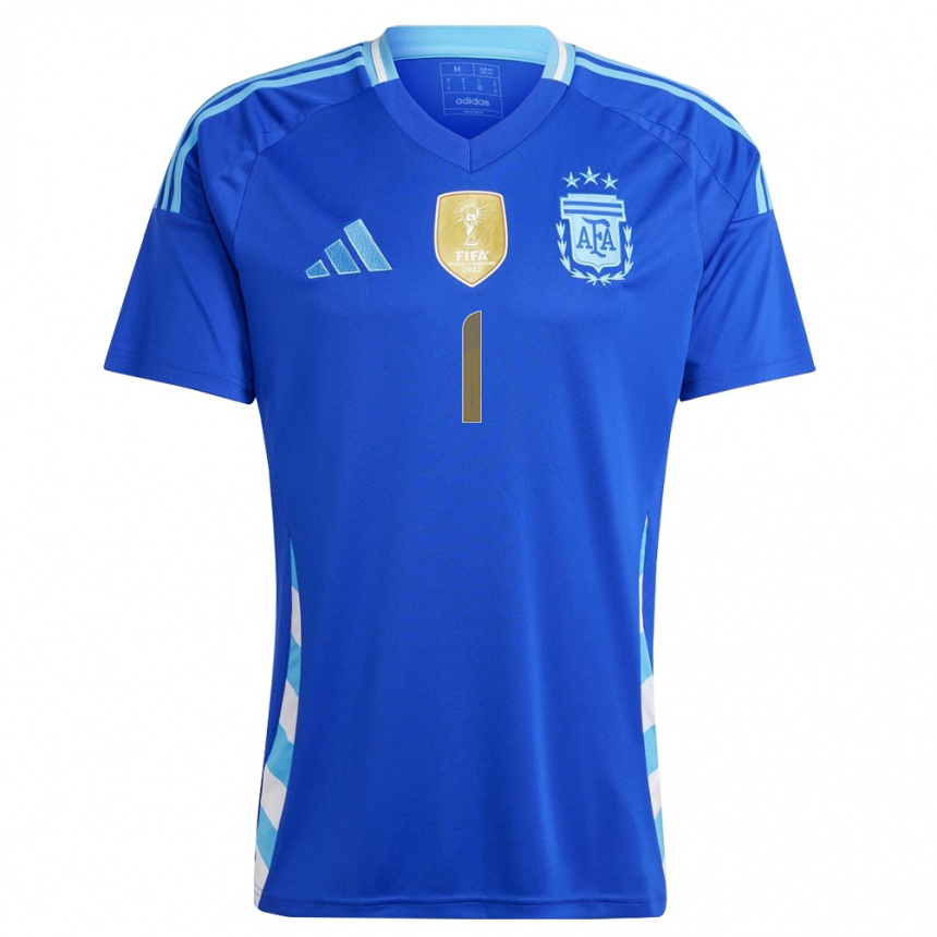 Kids Football Argentina Vanina Correa #1 Blue Away Jersey 24-26 T-Shirt Za