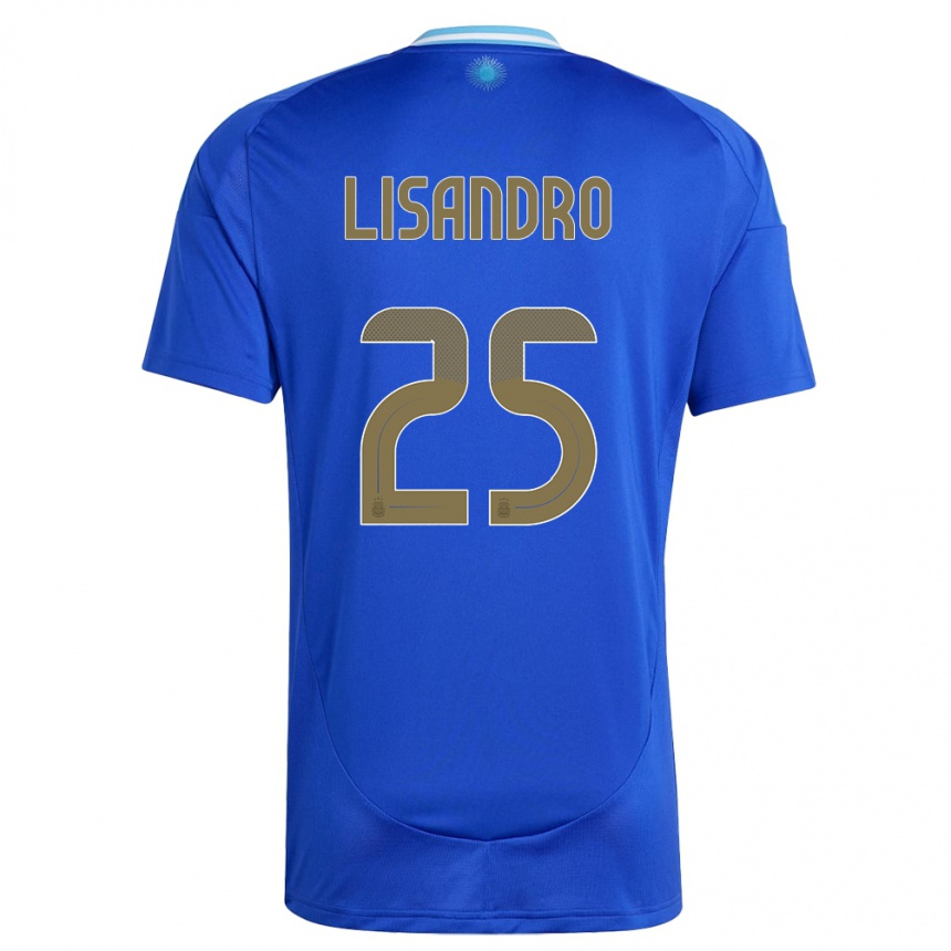 Kids Football Argentina Lisandro Martinez #25 Blue Away Jersey 24-26 T-Shirt Za