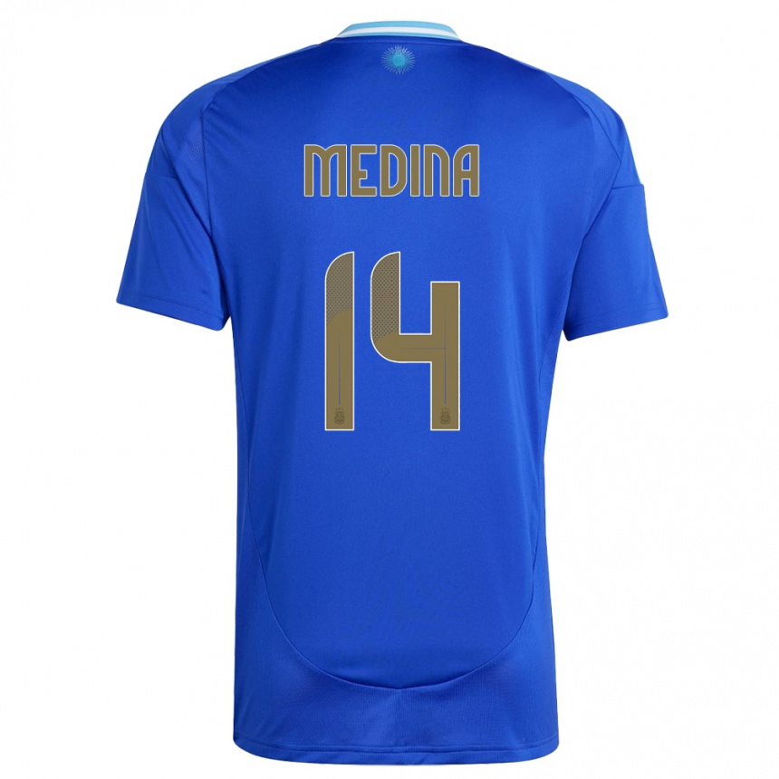 Kids Football Argentina Facundo Medina #14 Blue Away Jersey 24-26 T-Shirt Za