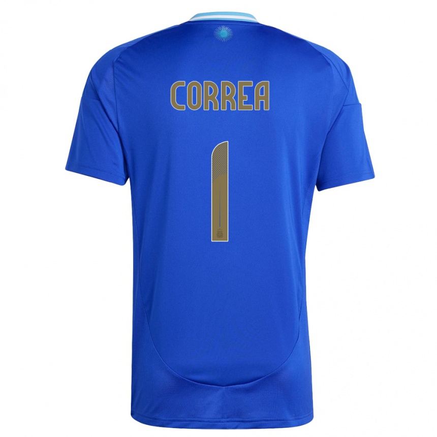 Kids Football Argentina Vanina Correa #1 Blue Away Jersey 24-26 T-Shirt Za