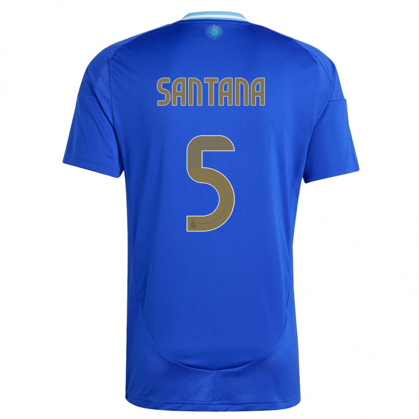 Kids Football Argentina Vanesa Santana #5 Blue Away Jersey 24-26 T-Shirt Za