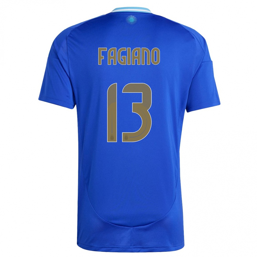 Kids Football Argentina Paloma Fagiano #13 Blue Away Jersey 24-26 T-Shirt Za