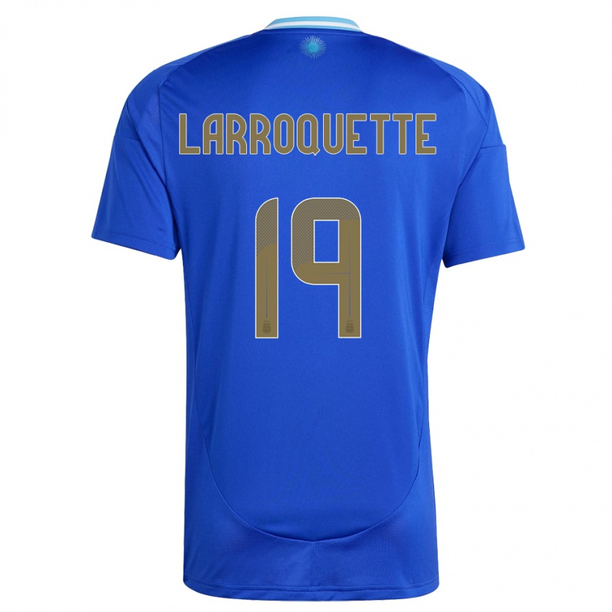 Kids Football Argentina Mariana Larroquette #19 Blue Away Jersey 24-26 T-Shirt Za