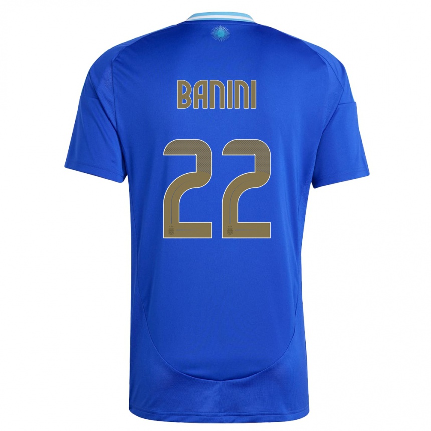 Kids Football Argentina Estefania Banini #22 Blue Away Jersey 24-26 T-Shirt Za