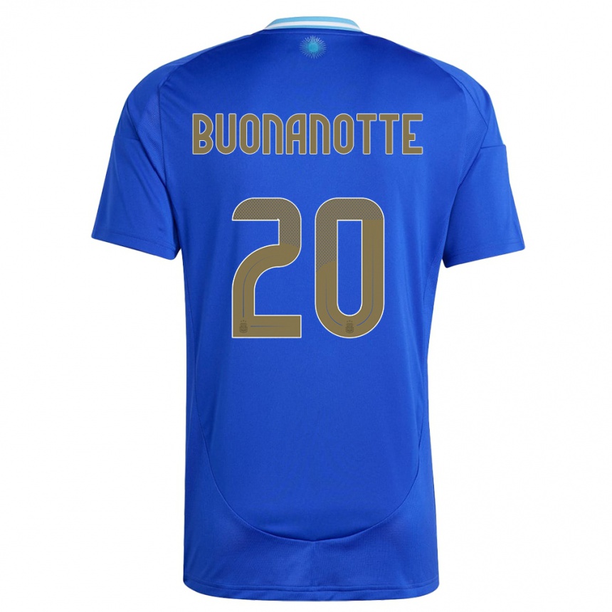 Kids Football Argentina Facundo Buonanotte #20 Blue Away Jersey 24-26 T-Shirt Za