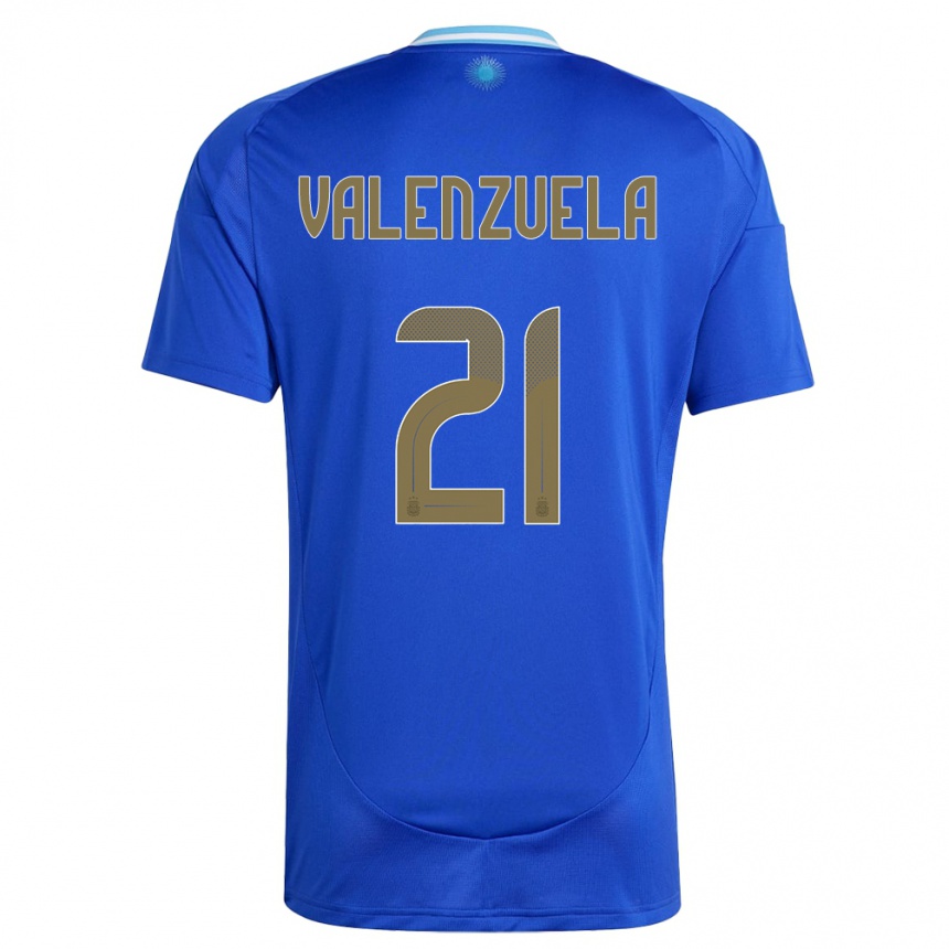 Kids Football Argentina Fernando Valenzuela #21 Blue Away Jersey 24-26 T-Shirt Za